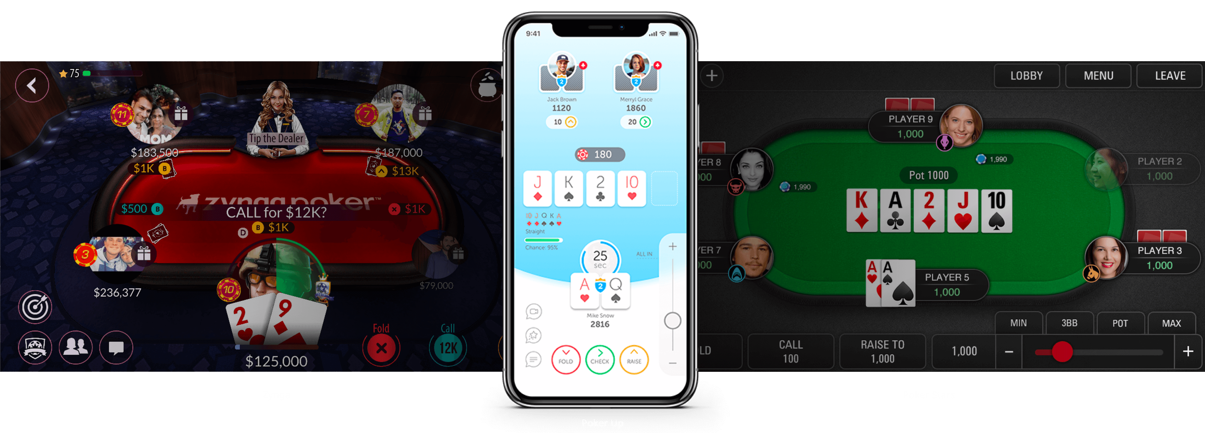 Poker search screenshots